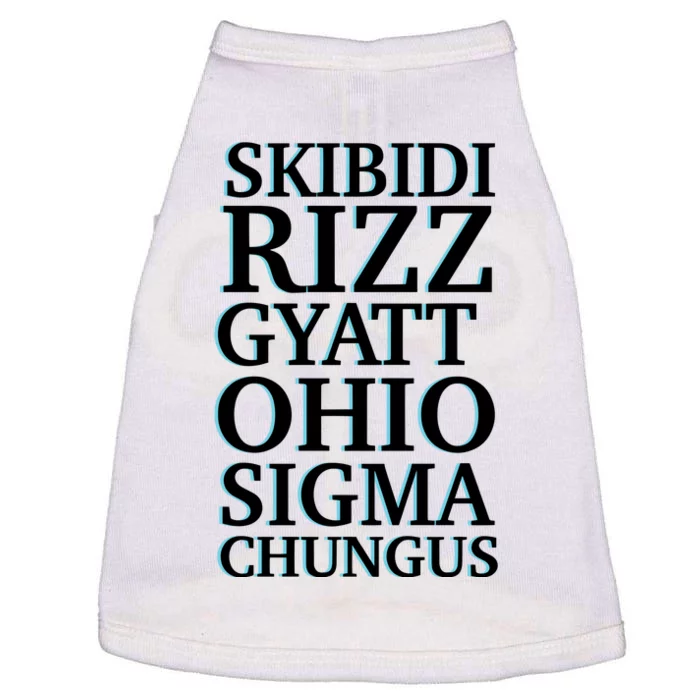 Rizz Gyatt Ohio Sigma Chungus Doggie Tank