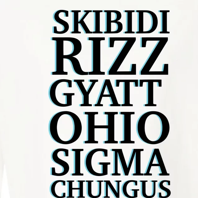 Rizz Gyatt Ohio Sigma Chungus Cropped Pullover Crew