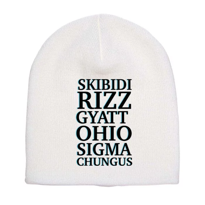 Rizz Gyatt Ohio Sigma Chungus Short Acrylic Beanie