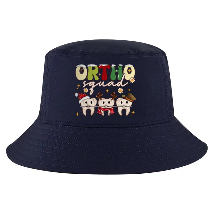 Retro Groovy Ortho Squad Christmas Orthodontist Dentist Gift Cool Comfort Performance Bucket Hat