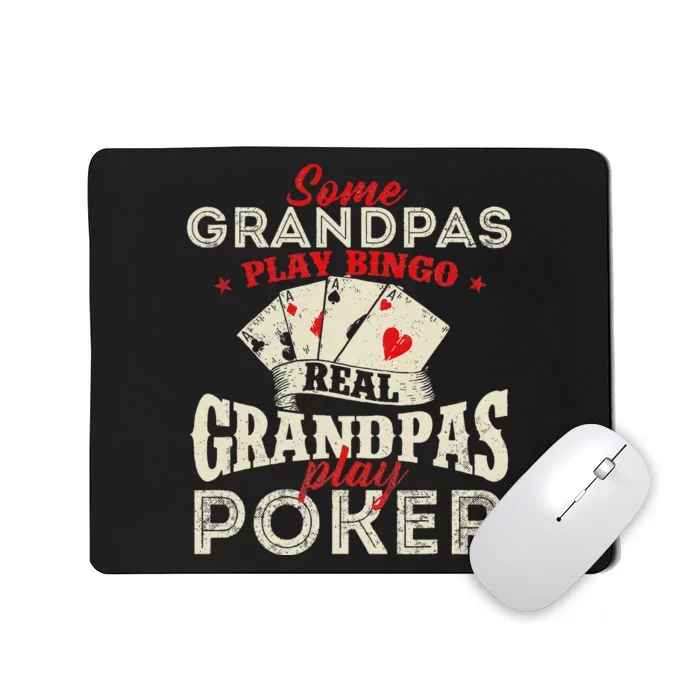 Real Grandpas Play Poker Funny Card Player Casino Gambler Mousepad