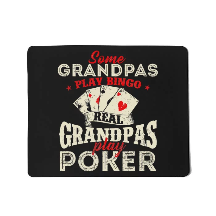 Real Grandpas Play Poker Funny Card Player Casino Gambler Mousepad