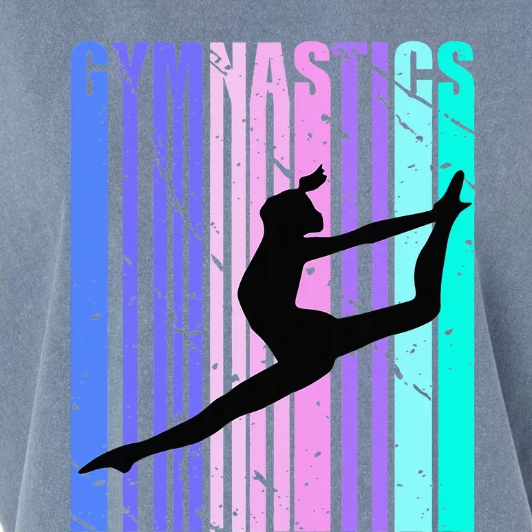 Retro Gymnastics Purple Green Woman Women Gymnast Garment-Dyed Women's Muscle Tee