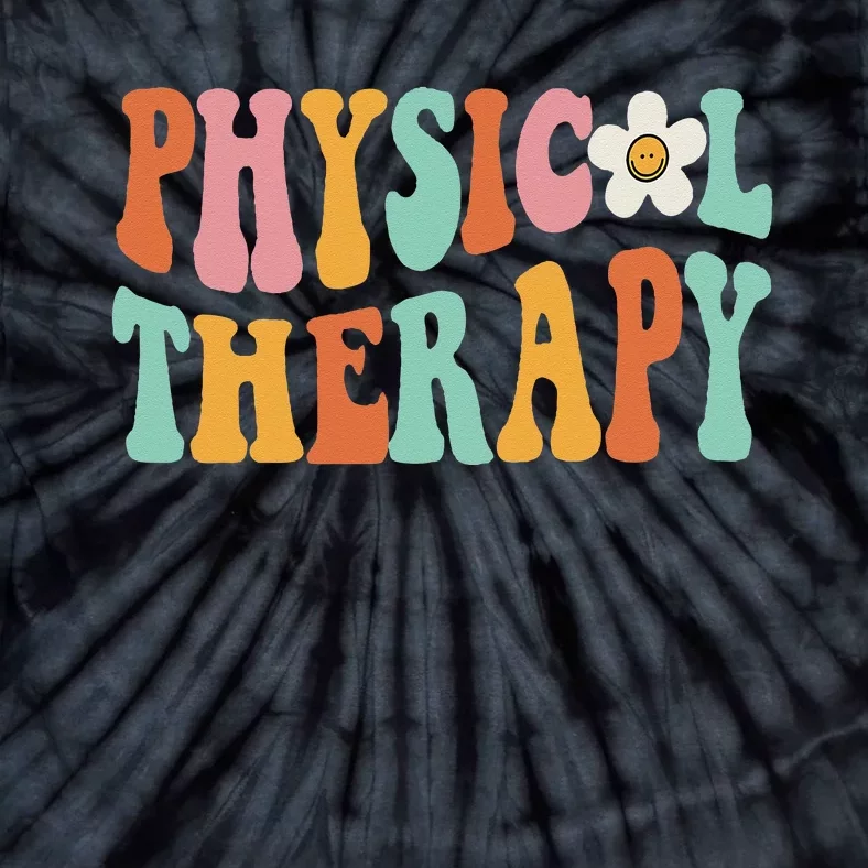 Retro Groovy Physical Therapy Physical Therapist PT Month Tie-Dye T-Shirt