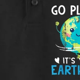 Retro Go Planet It's Your Earth Day Dry Zone Grid Performance Polo