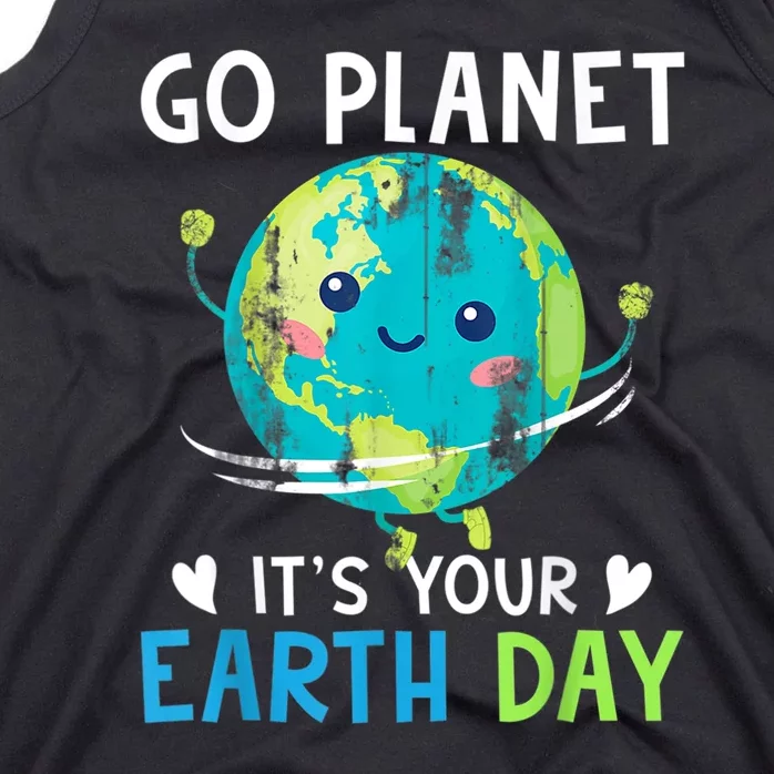 Retro Go Planet It's Your Earth Day Tank Top