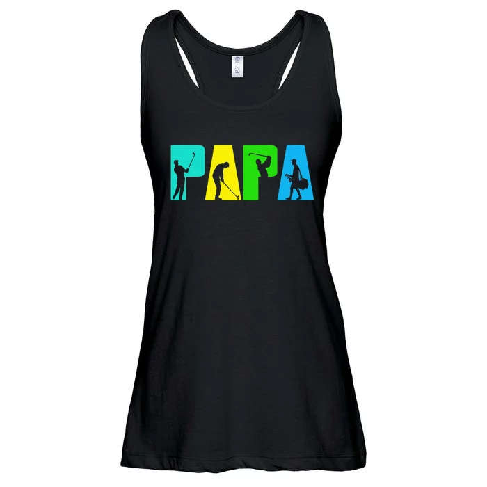 Retro Golfing Papa Golfer Golf Gifts For Fathers Day Ladies Essential Flowy Tank