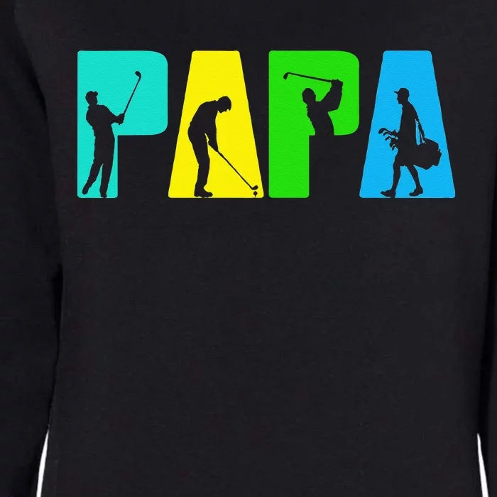 Retro Golfing Papa Golfer Golf Gifts For Fathers Day Womens California Wash Sweatshirt