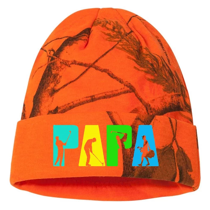 Retro Golfing Papa Golfer Golf Gifts For Fathers Day Kati - 12in Camo Beanie