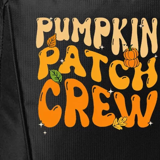 Retro Groovy Pumpkin Patch Crew Thanksgiving Fall Autumn City Backpack