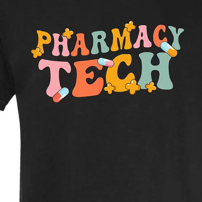 Retro Groovy Pharmacy Technician Pharmacist Pharmacy Tech Garment-Dyed Heavyweight T-Shirt