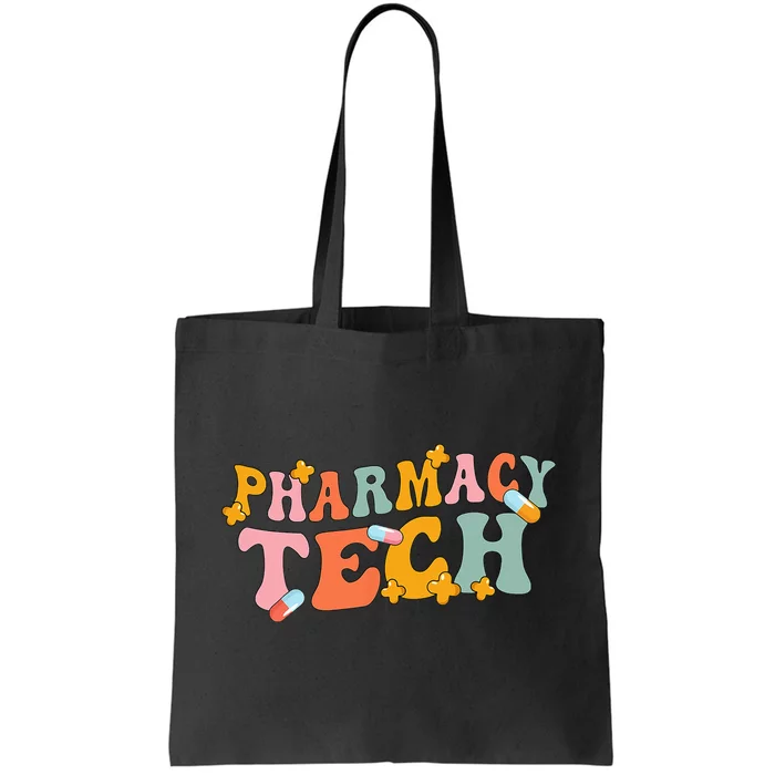 Retro Groovy Pharmacy Technician Pharmacist Pharmacy Tech Tote Bag