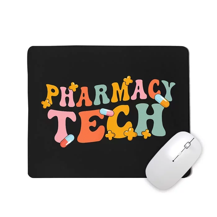 Retro Groovy Pharmacy Technician Pharmacist Pharmacy Tech Mousepad