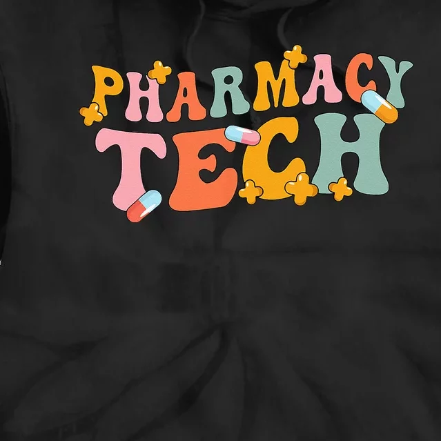 Retro Groovy Pharmacy Technician Pharmacist Pharmacy Tech Tie Dye Hoodie