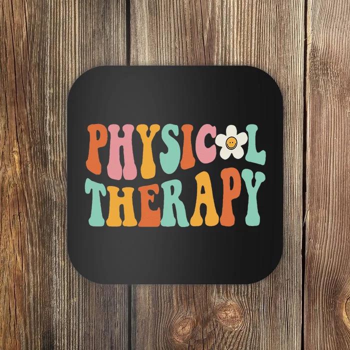 Retro Groovy Physical Therapy Physical Therapist PT Month Coaster