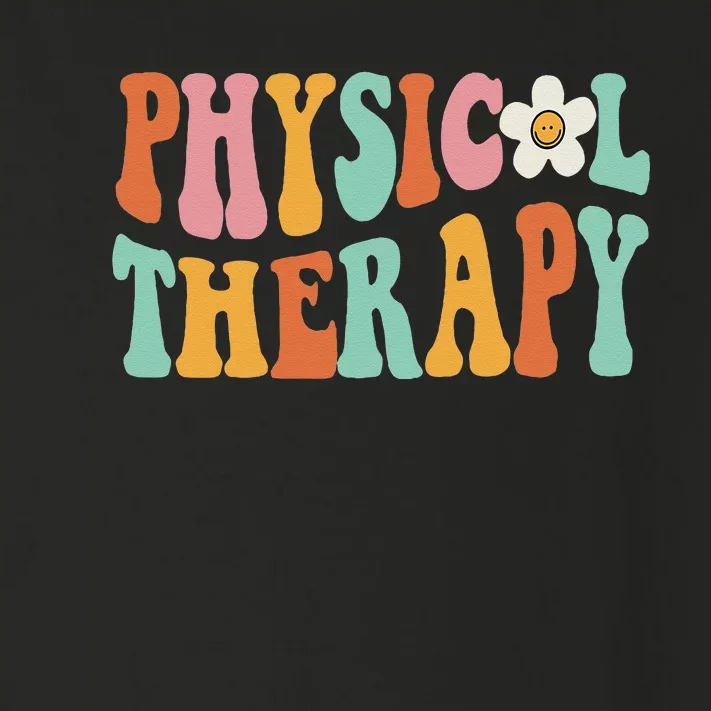 Retro Groovy Physical Therapy Physical Therapist PT Month Toddler Long Sleeve Shirt