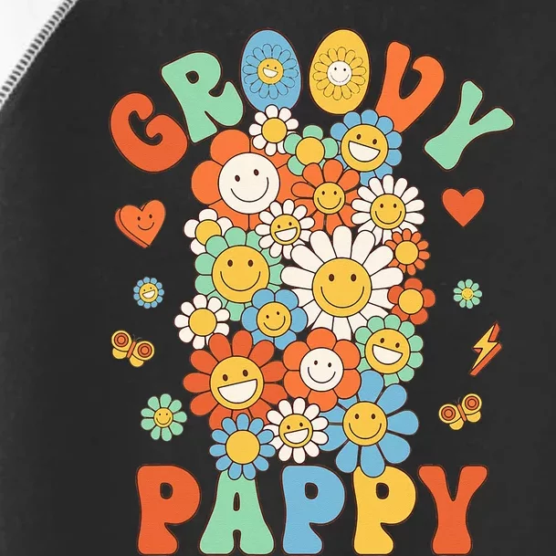 Retro Groovy Pappy Groovy Birthday Party Matching Family Toddler Fine Jersey T-Shirt