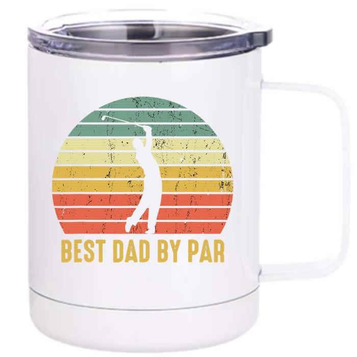 Retro Golfing Papa Golfer Golf Gifts For Fathers Day Front & Back 12oz Stainless Steel Tumbler Cup