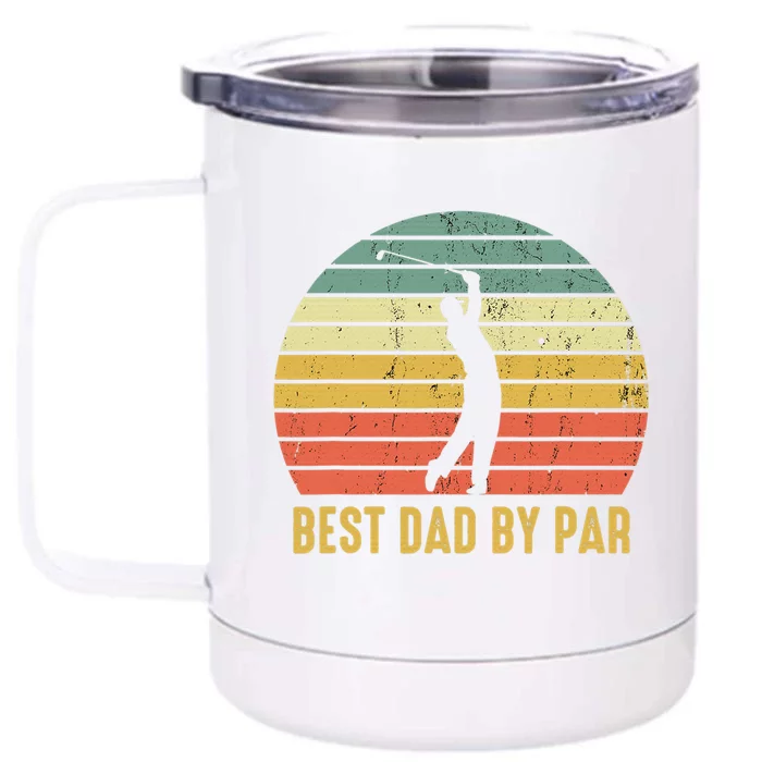 Retro Golfing Papa Golfer Golf Gifts For Fathers Day Front & Back 12oz Stainless Steel Tumbler Cup