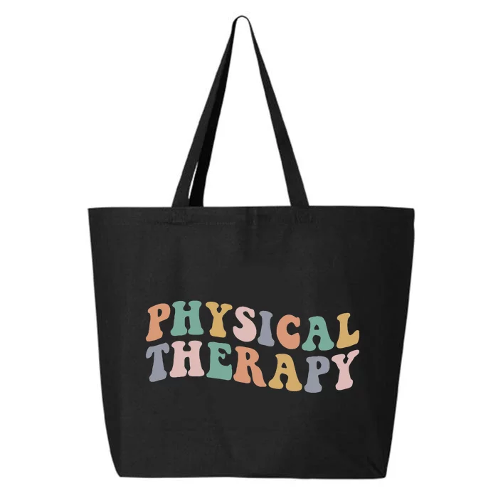 Retro Groovy Physical Therapy Funny Physical Therapist pt 25L Jumbo Tote