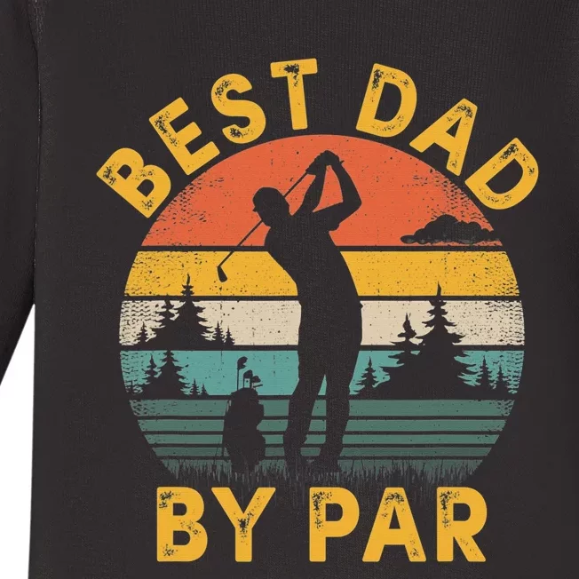 Retro Golfing Papa Golfer Golf Gifts For Fathers Day Baby Long Sleeve Bodysuit