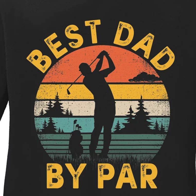 Retro Golfing Papa Golfer Golf Gifts For Fathers Day Ladies Long Sleeve Shirt