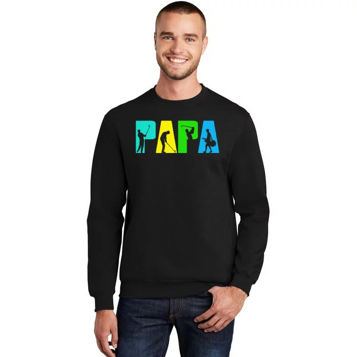 Retro Golfing Papa Golfer Golf Gifts For Fathers Day Sweatshirt