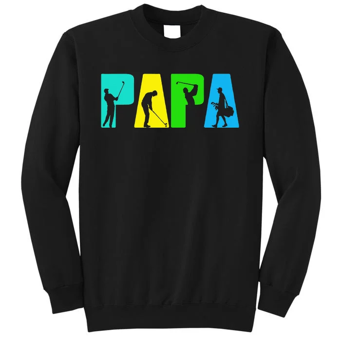 Retro Golfing Papa Golfer Golf Gifts For Fathers Day Sweatshirt