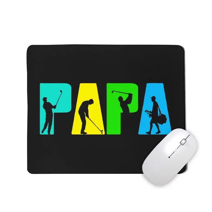 Retro Golfing Papa Golfer Golf Gifts For Fathers Day Mousepad