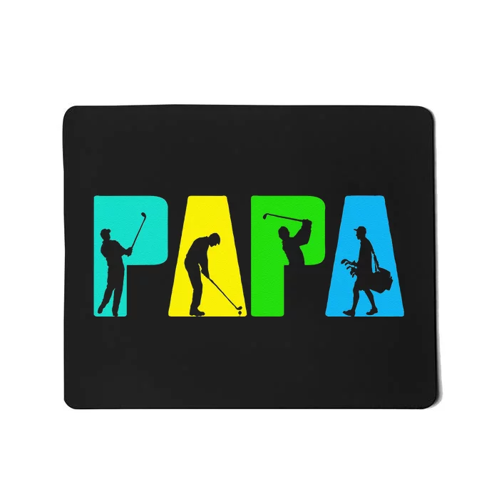 Retro Golfing Papa Golfer Golf Gifts For Fathers Day Mousepad