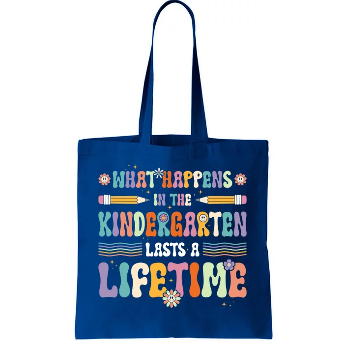 Retro Groovy Preschool Kindergarten Teacher Funny Gift Tote Bag