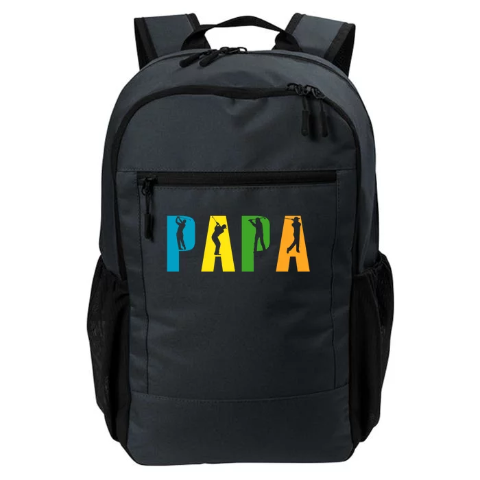 Retro Golfing Papa Golf Funny Gift For Fathers Day Gift Daily Commute Backpack