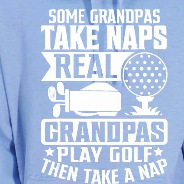 Real Grandpas Play Golf Fathers Day Unisex Surf Hoodie