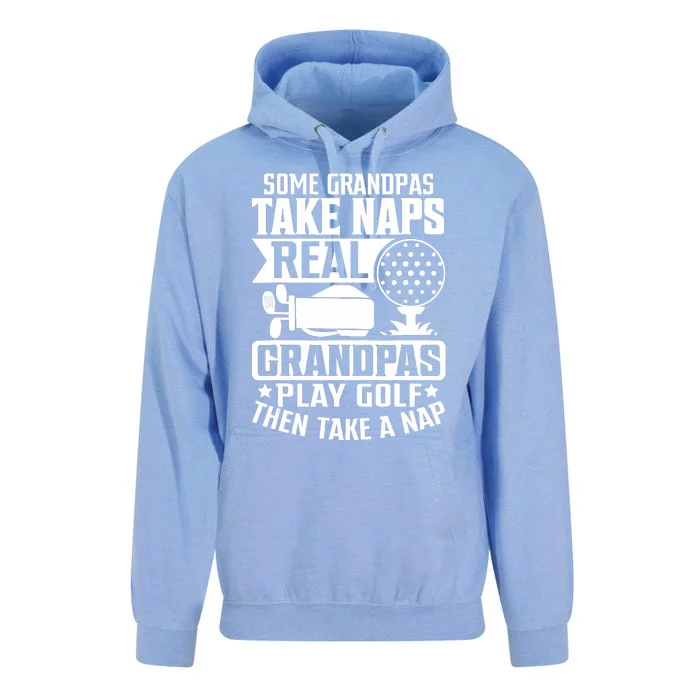 Real Grandpas Play Golf Fathers Day Unisex Surf Hoodie