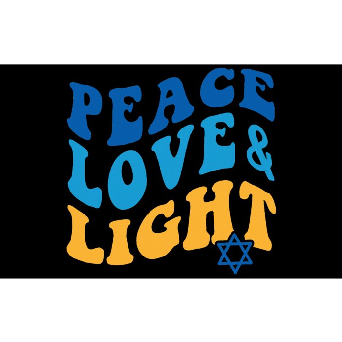 Retro Groovy Peace Love and Light Hanukkah Jewish Chanukah Bumper Sticker