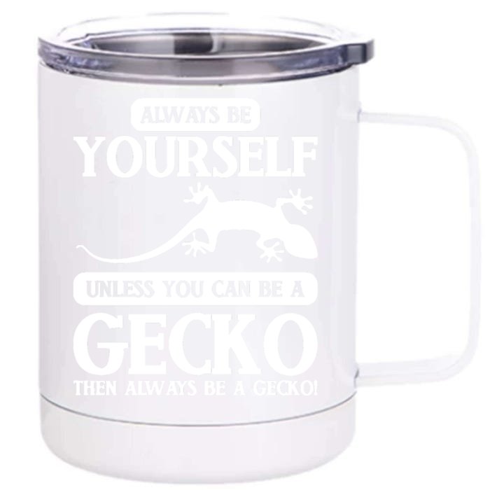 Reptile Gecko Front & Back 12oz Stainless Steel Tumbler Cup