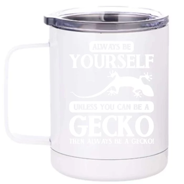 Reptile Gecko Front & Back 12oz Stainless Steel Tumbler Cup