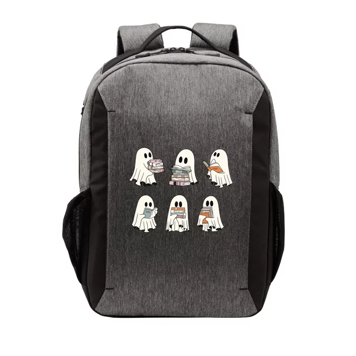 Retro Ghost Reading Book Librarian Teacher Halloween Vector Backpack