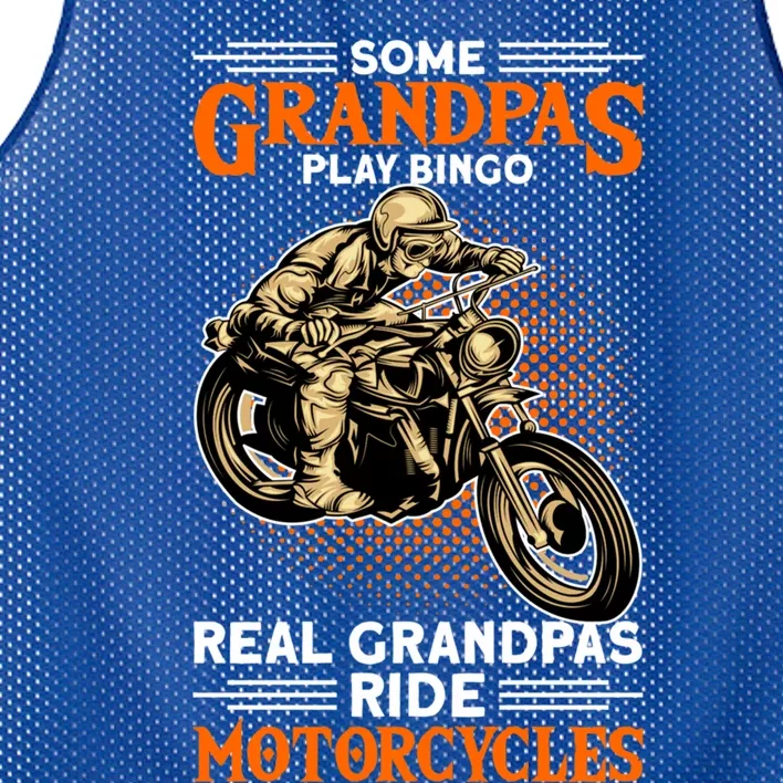 Real Grandpas Ride Motorcycles Great Gift Mesh Reversible Basketball Jersey Tank