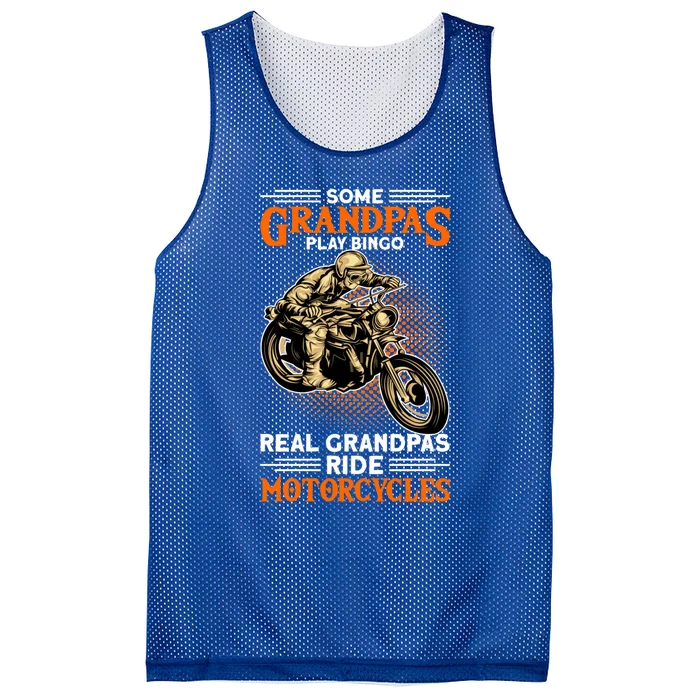 Real Grandpas Ride Motorcycles Great Gift Mesh Reversible Basketball Jersey Tank