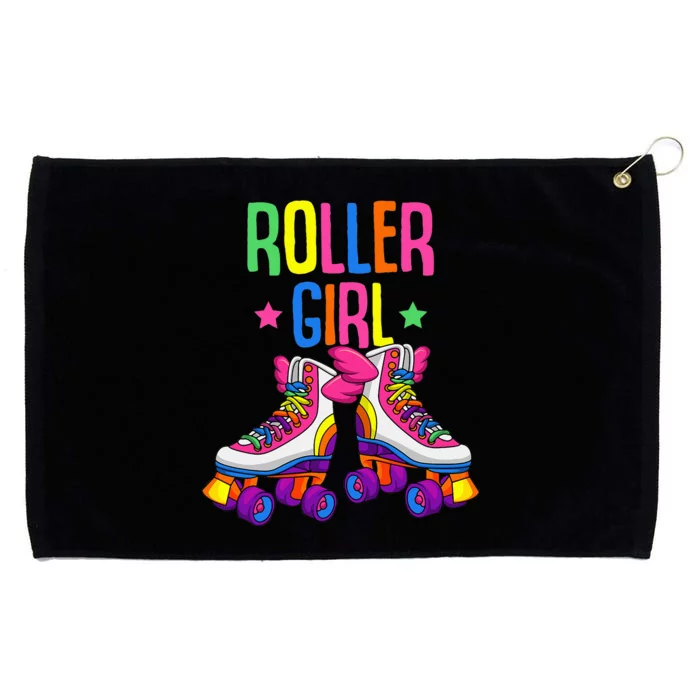 Roller Girl Roller Skates Skating Grommeted Golf Towel