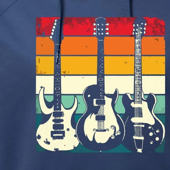 Retro Guitar Performance Fleece Hoodie