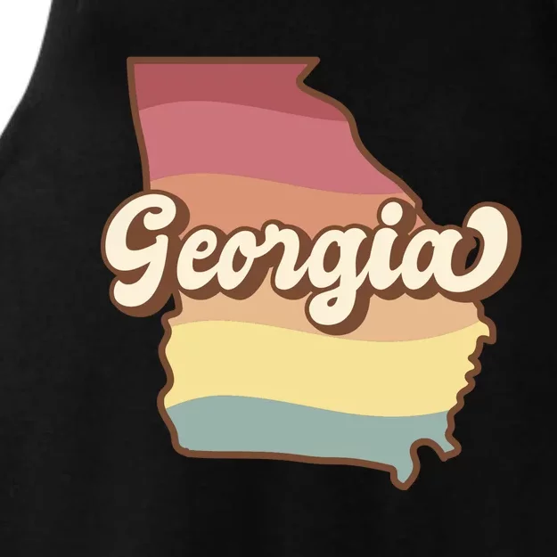 Retro Georgia Ladies Tri-Blend Wicking Tank