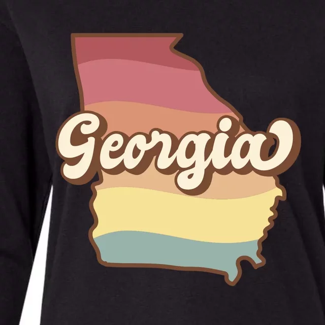 Retro Georgia Womens Cotton Relaxed Long Sleeve T-Shirt