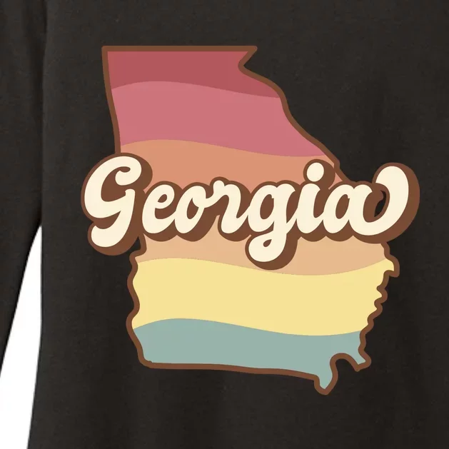 Retro Georgia Womens CVC Long Sleeve Shirt