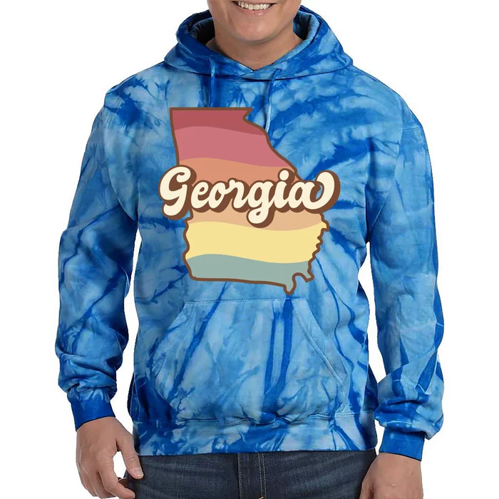 Retro Georgia Tie Dye Hoodie