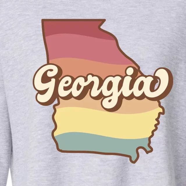 Retro Georgia Cropped Pullover Crew