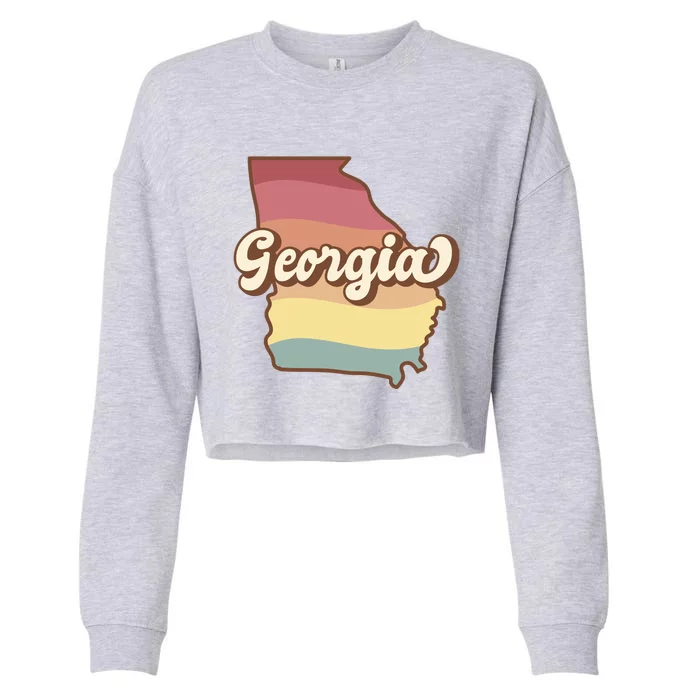 Retro Georgia Cropped Pullover Crew