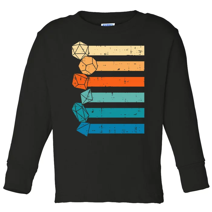 Rpg Gamer Retro Role Playing Game Toddler Long Sleeve Shirt