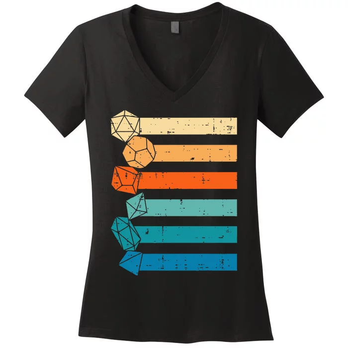 Rpg Gamer Retro Role Playing Game Women's V-Neck T-Shirt